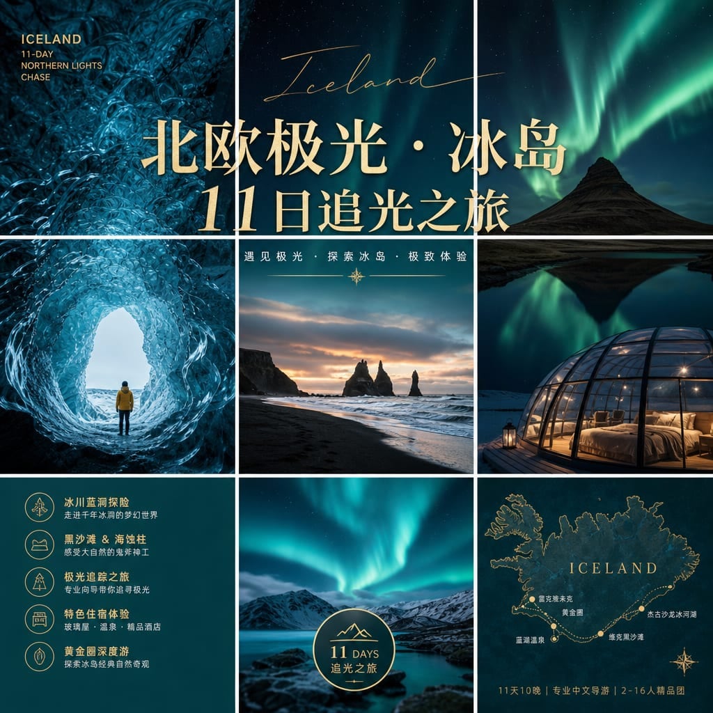 北欧极光·冰岛 11 日追光之旅