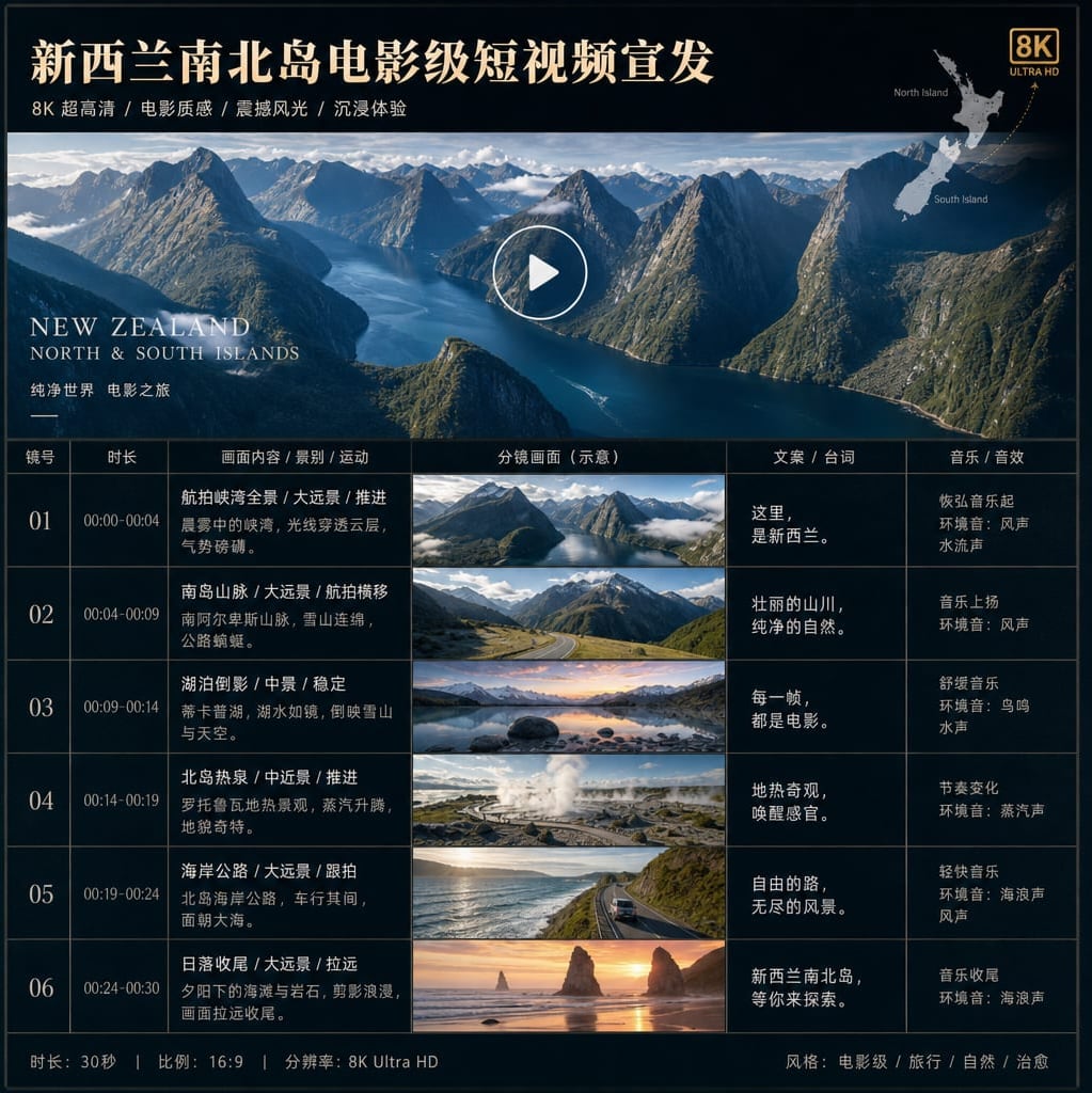 新西兰南北岛·11 天宣发短片